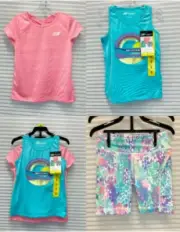 Skechers Sport 3-Piece Activewear Set Tee Tank Shorts Girls Youth Boys Size 5