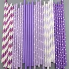 Tumbler Straws Bpa-free Paper Colorful Disposable for Holiday Parties 100 Pack