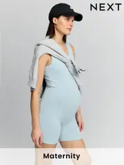 Light Blue Maternity Active Unitard Jumpsuit (AT6741) | $68