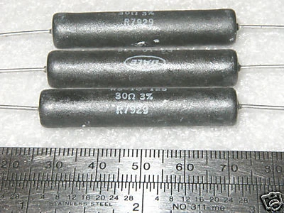 30 Ohms 3% @ 10 Watts WW DALE POWER RESISTORS - 10 pcs