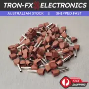 TE7510 20AWG 2*0.75mm² BROWN Insulated Dual Ferrule Bootlace Crimp Cord Ends