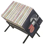 Vinyl Record Storage Holder Holds Up To 90-110 Lps Metal Vinyl Record