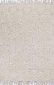 Diogo Tribal in Beige Wool Rug