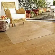 Wooden Floor Chair Mat, Clear Floor Protector, Carpet Large Chair Mat, Rectangular Protector Mat for Hard Floor Non-Slip Transparent Chair Mat Plastic Polycarbonate Office Mat