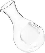 OFFSCH Elegant Crystal Whiskey Bottle Ice Compartment 360ml Decanter for Fine Wine