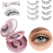Magnetic Eyelashes Natural Look 2 Pair Magnetic False Eyelashes with Applicator Reusable Magnetic-Eyelashes No Glue Needed Magnetic Lashes Kit Easy to Wear and Remove(Magnetic Eyelashes -CX06)