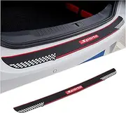 Car Rear Bumper Guard Protector, Universal Black Rubber Anti-Scratches/Slip Trunk Door Protective Pad for Most Cars, Auto Accessories for Men Women (Black/Sport)