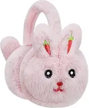 [YJZQ] Kids' Girls' Lovely Plush Earmuff Thermal Ear Cover With Glittering Rabbit Ears Soft Velvet Ear Muff Warmer Wrap Winter for Children