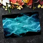 Glass Induction Ceramic Hob Cover Worktop Saver Abstract blue smoke 80x52 cm