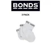 Bonds Baby Wondercool Low Cut Soft Natural Cotton Comfy Socks 3 Pack RXWN3N