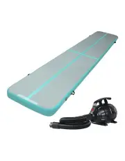 [Everfit] GoFun 5X1M Inflatable Air Track Mat Pump Tumbling Floor Gymnastics Green
