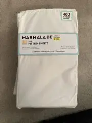 Marmalade™ Cotton Jersey Knit Fitted Crib Sheet in White