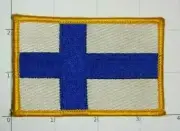 Flag of Finland Patch Suomen Lippu Läikkä Siniristilippu Blue Cross Flag