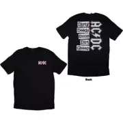 AC/DC Mini Logo / Dirty Deeds T-Shirt Black New