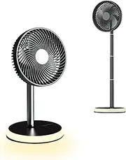 Battery Operated Fan,Rechargeable USB Floor Table Desk Fan,4 Speed Settings Pedestal Fan,Portable Foldable Oscillating Fan,Pedestal Fan for Bedroom Office Fishing Camping Travel, 7.7" (P6)