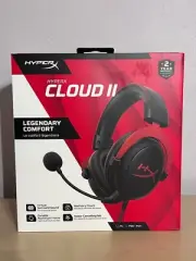 HyperX Cloud II Wired Gaming Headset Works W/ PC PS5 PS4 Xbox Series X Red - NEW