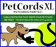 PETCORDS Dog and Cat Cord Protector- Protects Your Pets and Critters from Chewing Through Cables Up to 20Ft XL- Unscented Odorless
