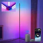 Smart RGB Corner Floor Lamp, Upgraded 3-Sided LED Standing Light with Alexa, Mus