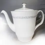 SILVER SCROLL S730 by Minton Coffee Pot 8.5" tall NEW NEVER USED made in England