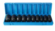 Action 69523105 - Impact Socket Set 1/2" Drive Deep 10 Piece 6-Point Metric