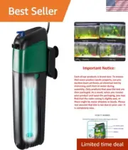 Aquarium Water Clarity Solution - Internal UV Filter for Fresh & Saltwater Tanks
