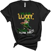[Generic] This is My Lucky St. Patrick's Day Pajama Shirt, Lovely Leprechaun Flute Squad, Shamrock Unisex T-Shirt