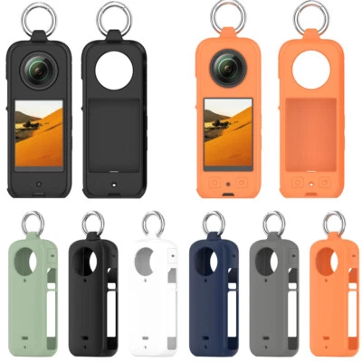 For Insta360 X3 Handheld Camera Silicone Protective Case Non-Slip with Hooks