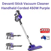 Devanti Stick Vacuum Cleaner Handheld Corded 450W Purple Allergy Dusty Care