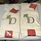St Nicholas Square Hand Towel Set of 2 Monogrammed Letter D