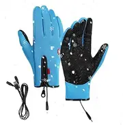 [Generic] Ski Gloves - Winter Mittens | USB Heated Gloves | Thermal Gloves | Warm Glove | Heated Gloves | Touch Screen Gloves | Windproof Cozy Gloves, Adjustable Mittens, Warm Gloves for Outdoor Activities