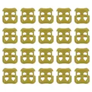 40Pcs Plastic Cord Lock Ends Toggle Spring Toggle Stopper, Khaki