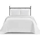 3-Piece Oversized Quilted Bedspread Coverlet Set - White, Full / Queen