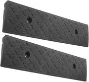 TIDTALEO Soft Texture Wheelchair Ramps 2pcs Plastic Threshold Ramp Home Steps Accessible for Disabled Driveway