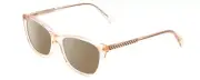 Vivid 886 Ladies Cateye Polarized Sunglasses in Shiny Crystal Light Brown 53 mm
