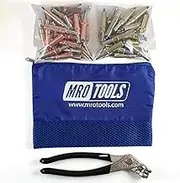 25 1/8 and 25 3/16 Cleco Fasteners + Cleco Pliers + Mesh Carry Bag - Cleco Fasteners Kit (K4S50-1)
