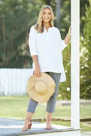 The Cotton Linen Tunic--BIRDK-289