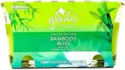 1 Pack Glade 6.8 Oz Limited Edition Bamboo & Bliss 2 Count Scented Glass Candle