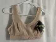 Womens Wacoal Nude Sports Bra w/ Wireless Soft Cup with Adjustable Straps 34B