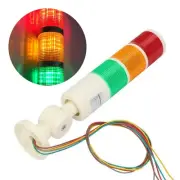 Loud Crystal Clear Buzzer Alarm Red Green Yellow LED Stack Light Tower Lamp 12V