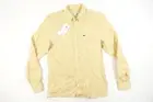LACOSTE CH5692 BEIGE 38 SMALL REGULAR FIT 100% LINEN BUTTON FRONT SHIRT MENS NEW