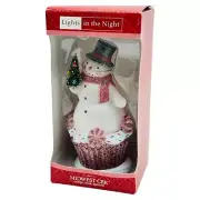 MIDWEST CBK Snowman Christmas Tree Plug In Night Light Glitter Peppermint NEW