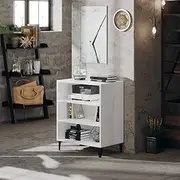 Sideboard High Gloss White 57x35x70 cm Engineered Wood,Buffets & Sideboards 15.47KG-806064
