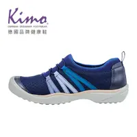 在飛比找蝦皮購物優惠-【Kimo】珠光羊皮網布緞帶懶人休閒鞋 女鞋(藍色 KBCW