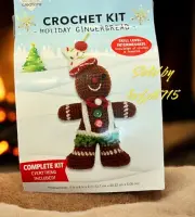 Christmas Activity Crochet Kit “Gingerbread” Came Peppermint Candy Land Cute