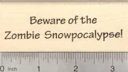 Zombie Snowpocalypse Rubber Stamp, Winter Apocalypse J26103 WM