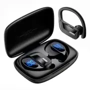 Wireless Earbuds with Earhooks 80Hrs Bluetooth Headphones Over-Ear ENC Noise ...