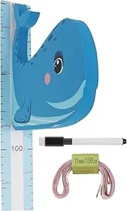 ULDIGI 1 Set Cartoon Animal Growth Chart Wall Decal Decorative Height Sticker for Rooms Nursery Playroom Durable Removable Height Measurement Wall Sticker for Tracking Growth