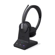 Yealink WH64 Hybrid Dual UC DECT Wireless Headset, DECT & Bluetooth Hybrid Wireless Technology, 3-Mic Noise Cancellation, UC Certified, RMA