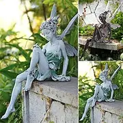 Fairy Statue Angel Fairy Statue, Garden Antique Resin, Realistic Decoration, Family Table Decoration, Garden, Lawn, Courtyard, Porch, Courtyard, Outdoor Decora