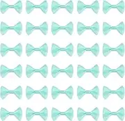 sourcing map 100 Pcs Blue White Dot Polka Dot Ribbon Bow Ties 1.5" x 1" Mini Bowknot for Crafting Little Satin Bows Bulk for DIY Sewing Scrapbooking Wedding Gift Present Home Decoration